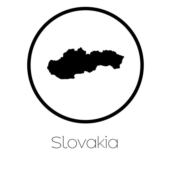 Map Country Slovakia — Stock Vector