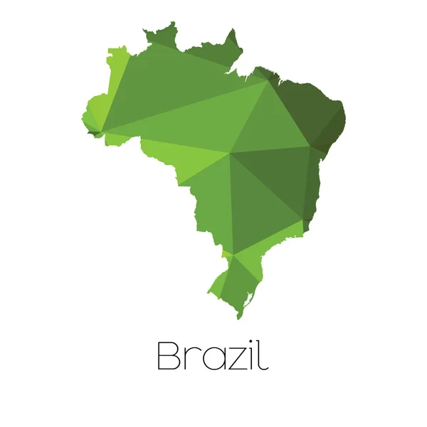 Mapa Brasil Brasil — Vetor de Stock