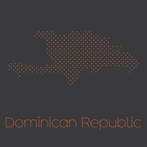 Una Mappa Del Paese Della Repubblica Dominicana — Vettoriale Stock