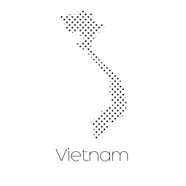 Map Country Vietnam — Stock Vector