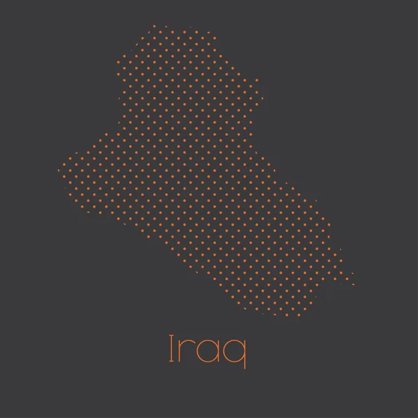 Mapa Del País Irak — Vector de stock