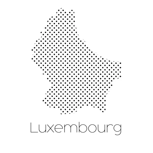 Kaart Van Het Land Van Luxemburg — Stockvector