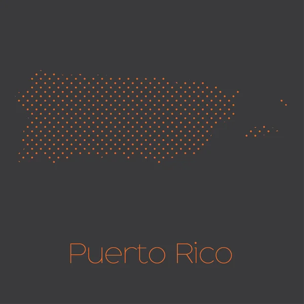 Mapa País Porto Rico —  Vetores de Stock