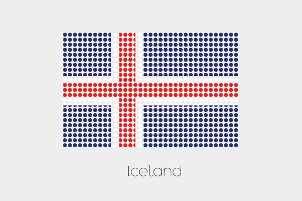 Una Ilustración Bandera Islandia — Archivo Imágenes Vectoriales