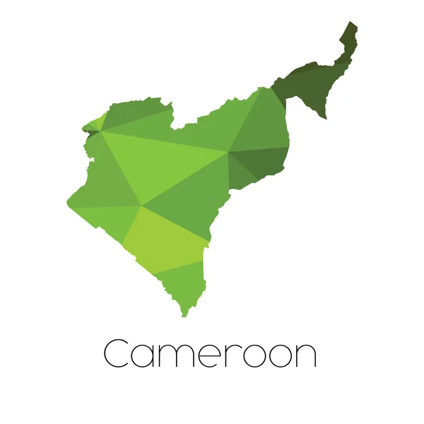 Una Mappa Del Paese Del Camerun Camerun — Vettoriale Stock