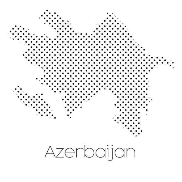 Una Mappa Del Paese Azerbaijan — Vettoriale Stock