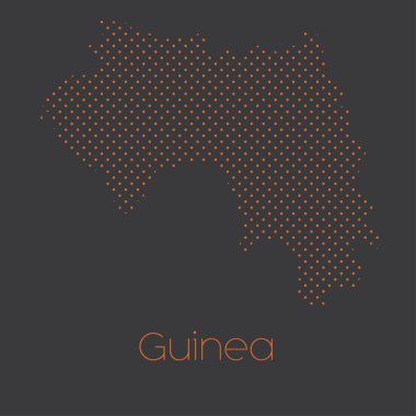 Gine ülkesinin haritası.