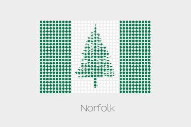 Norfolk bir bayrak çizimi