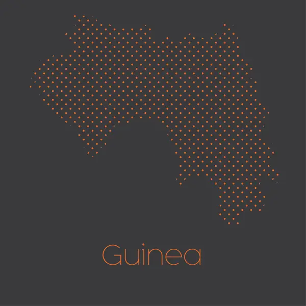 Gine ülkesinin haritası.