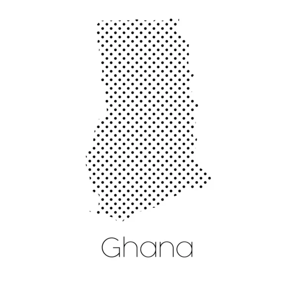 Mapa Země Ghana — Stockový vektor
