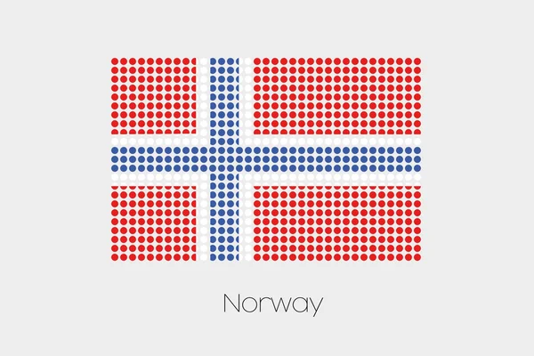 Uma Ilustração Bandeira Noruega — Vetor de Stock
