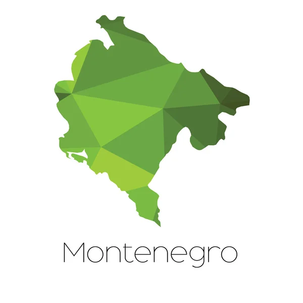 Map Country Montenegro Montenegro — Stock Vector