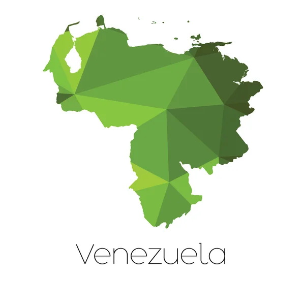 Una Mappa Del Paese Venezuela Venezuela — Vettoriale Stock