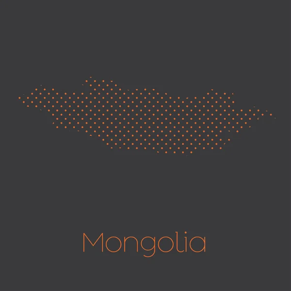 Une Carte Pays Mongolie — Image vectorielle