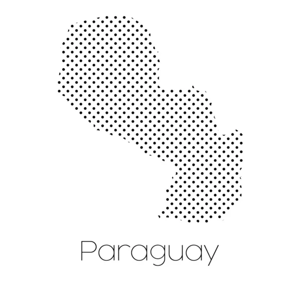 Ülke Paraguay Haritası — Stok Vektör