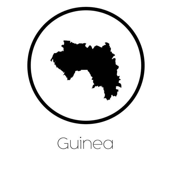 Map Country Guinea — Stock Vector
