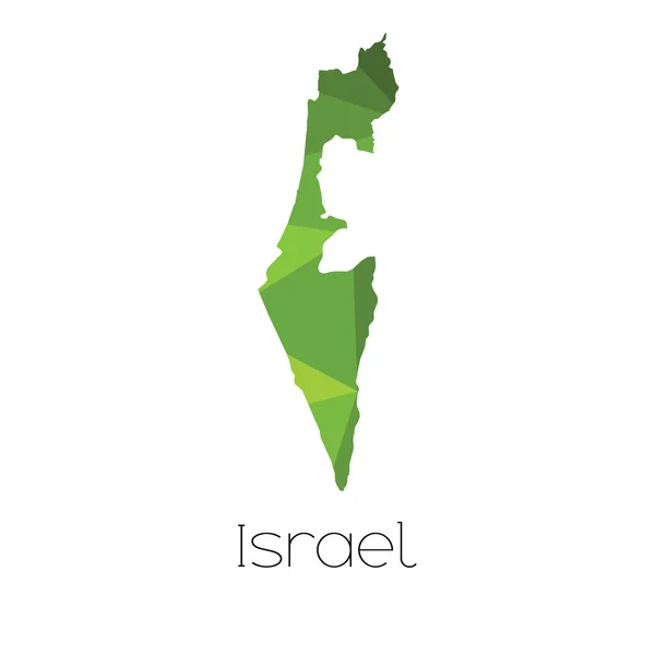 Una Mappa Del Paese Israele Israele — Vettoriale Stock