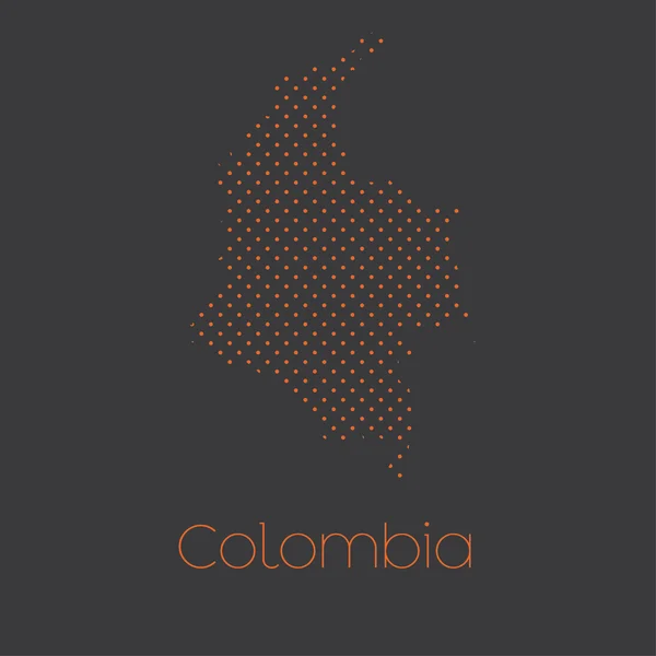 Térképen Ország Kolumbia — Stock Vector