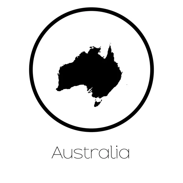 Une Carte Pays Australie — Image vectorielle