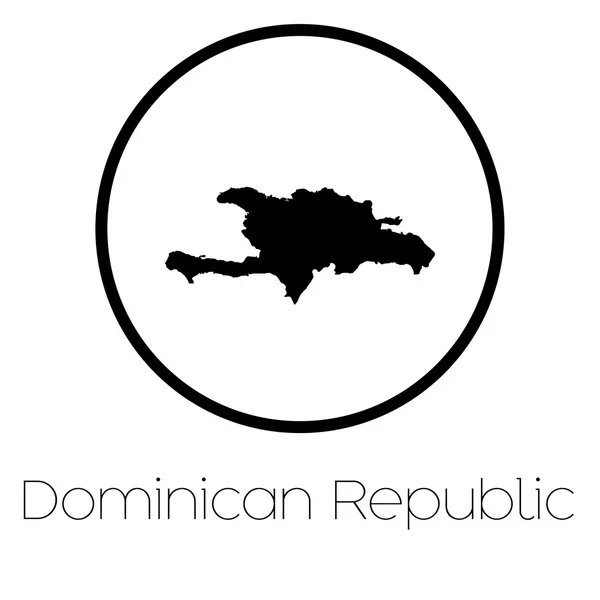 Map Country Dominican Republic — Stock Vector