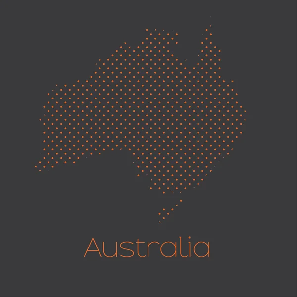 Mapa Del País Australia — Vector de stock