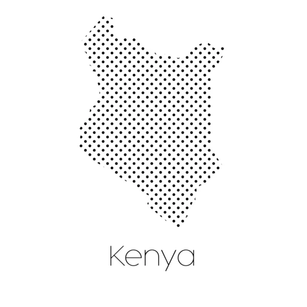 Sebuah Peta Dari Negara Kenya - Stok Vektor
