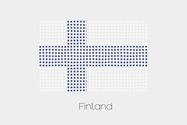 Een Illustratie Van Vlag Van Finland — Stockvector