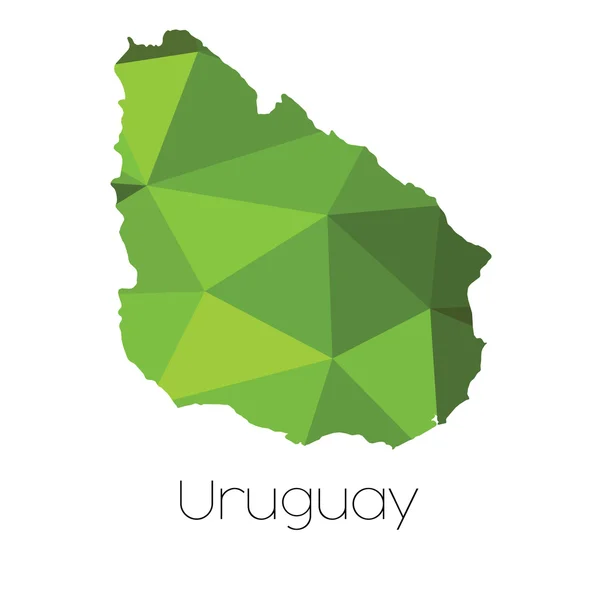 Mapie Kraju Urugwaj Urugwaj — Wektor stockowy