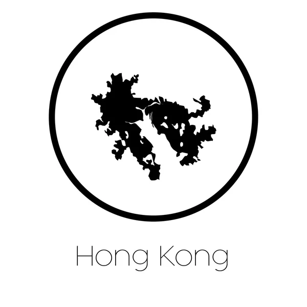 Map Country Hong Kong — Stock Vector