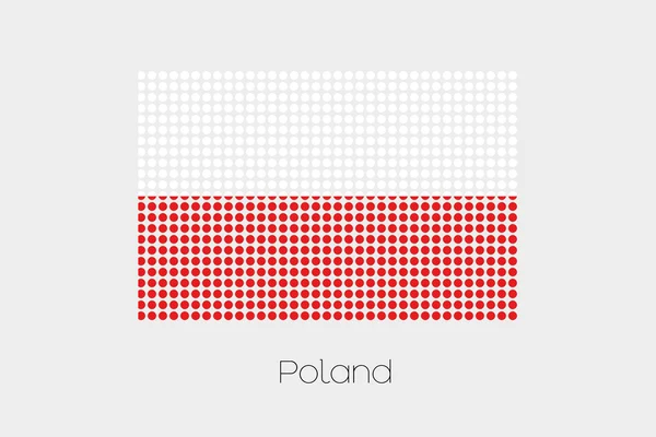 Una Ilustración Bandera Polonia — Vector de stock