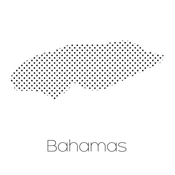 Mapa País Bahamas — Vetor de Stock