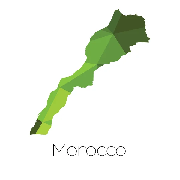 Une Carte Maroc Maroc — Image vectorielle