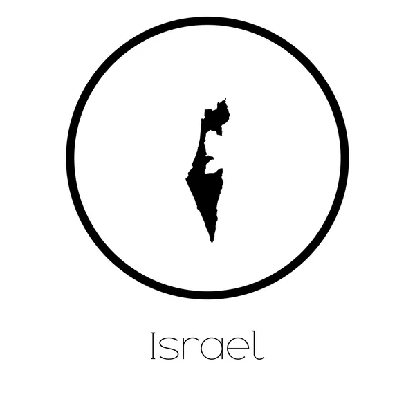 Une Carte Pays Israël — Image vectorielle