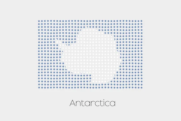 Flagga Illustration Antartica — Stock vektor