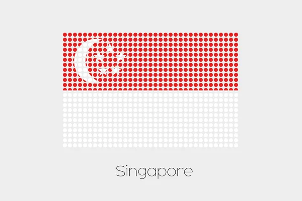 Flagga Illustration Singapore — Stock vektor