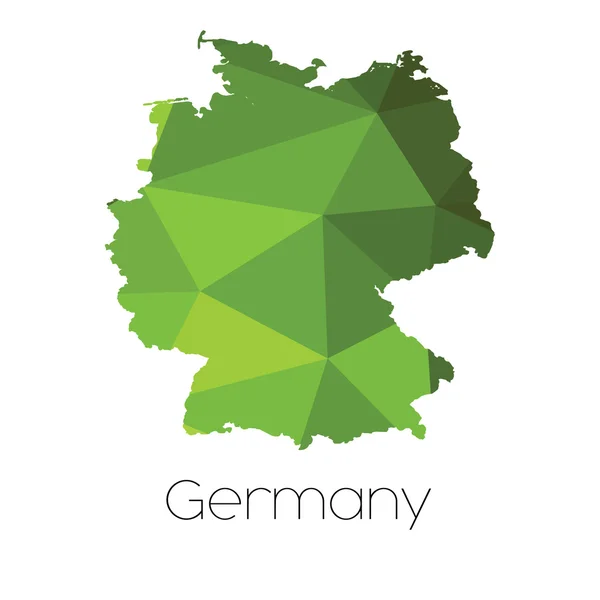 Térképen Ország Németország Németország — Stock Vector