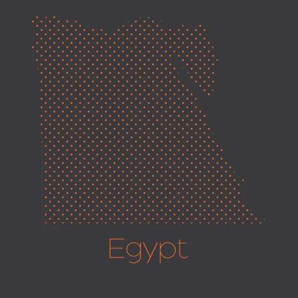 Una Mappa Del Paese Egitto — Vettoriale Stock