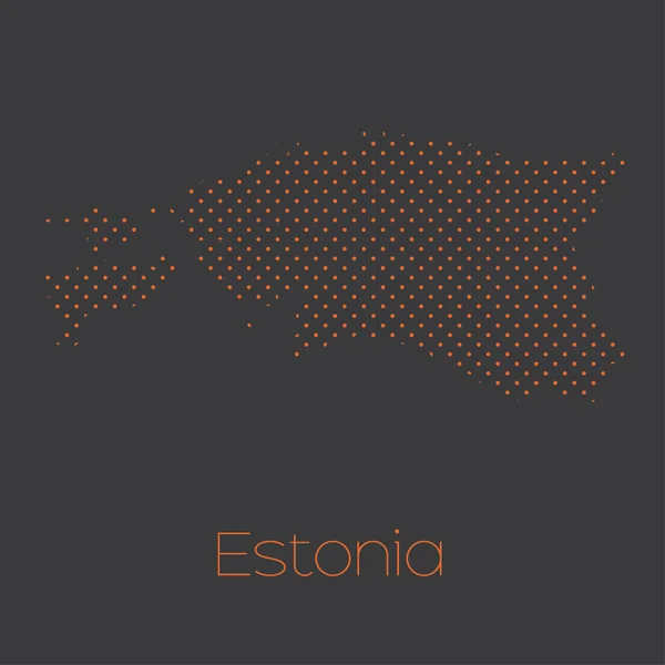 Una Mappa Del Paese Estonia — Vettoriale Stock