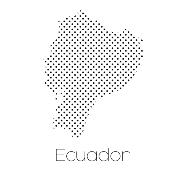 Een Kaart Van Het Land Van Ecuador — Stockvector