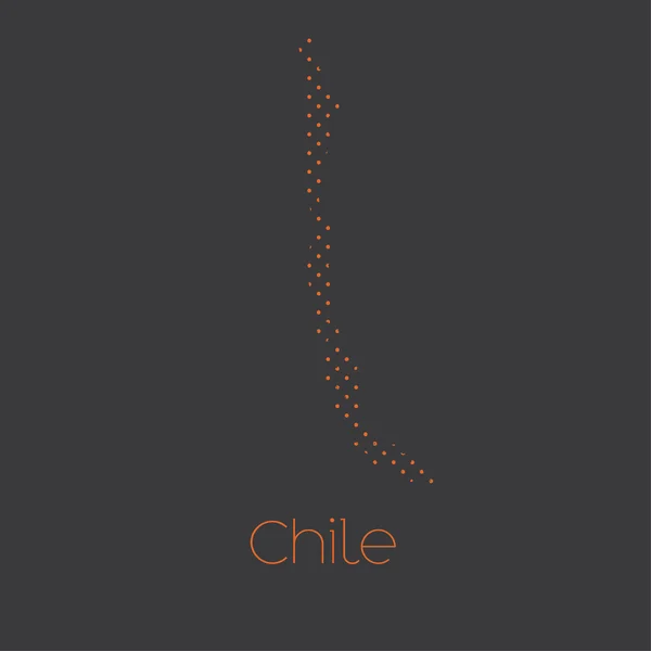 Mapa Del País Chile — Archivo Imágenes Vectoriales