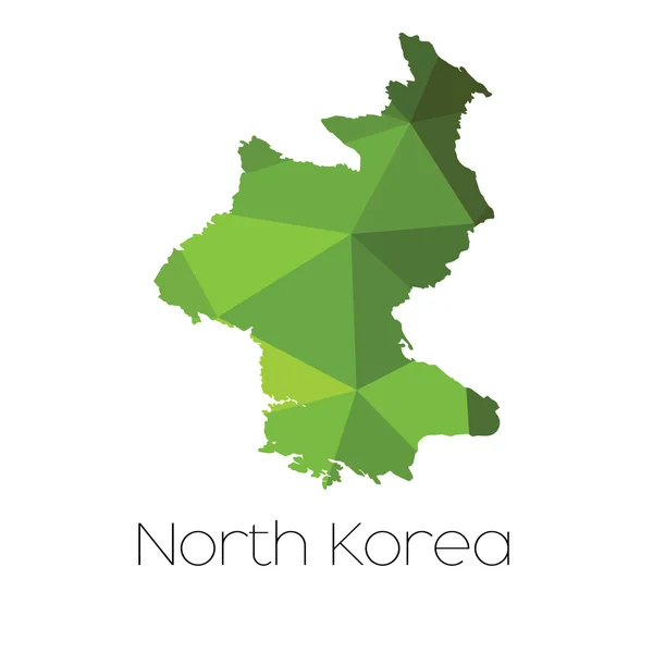 Una Mappa Del Paese Della Corea Del Nord Corea Del — Vettoriale Stock