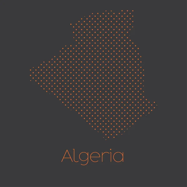 Una Mappa Del Paese Algeria — Vettoriale Stock