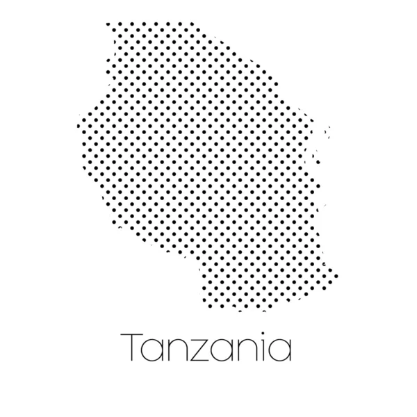 Tanzanya Nın Haritası — Stok Vektör