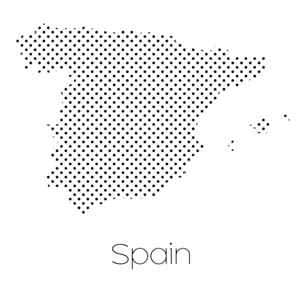 Mapa País Espanha — Vetor de Stock