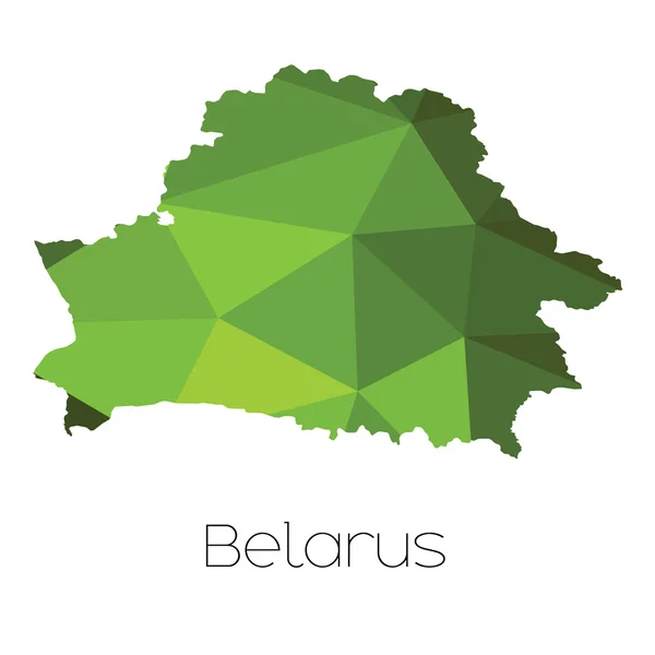 Una Mappa Del Paese Belarus Belarus — Vettoriale Stock