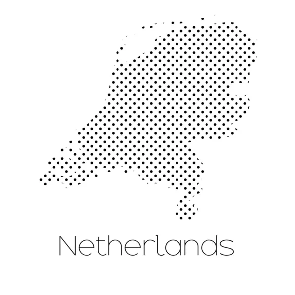 Mapa País Holanda — Vetor de Stock