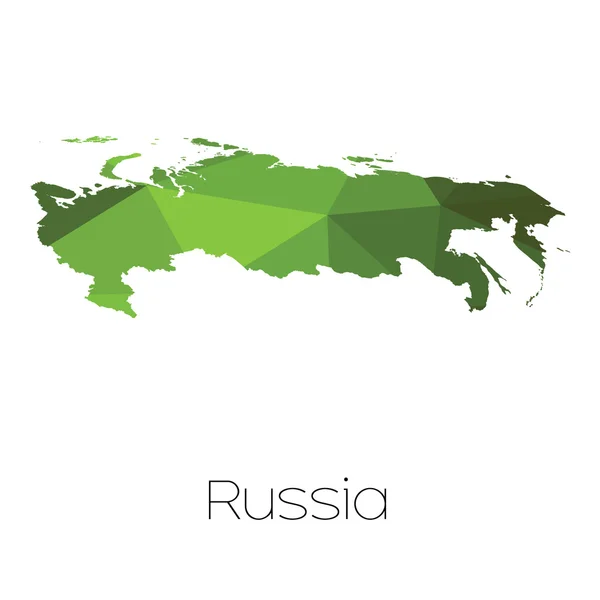 Une Carte Pays Russie Russie — Image vectorielle