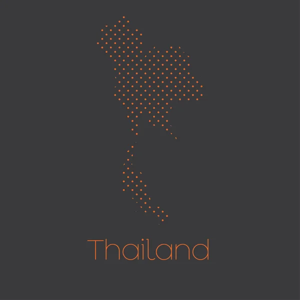 Eine Karte Des Landes Thailand — Stockvektor