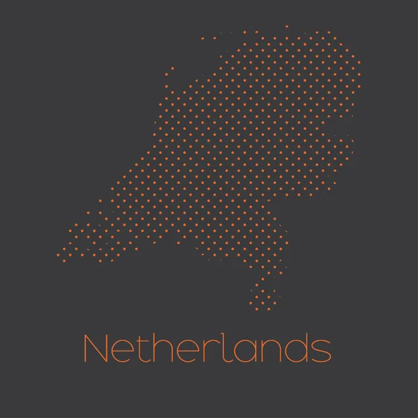 Mapa Kraju Holandia — Wektor stockowy