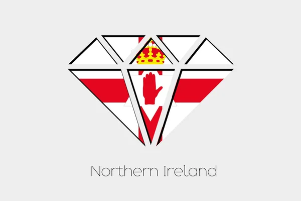 Фантазия Внутри Алмаза Северной Ирландии — стоковый вектор